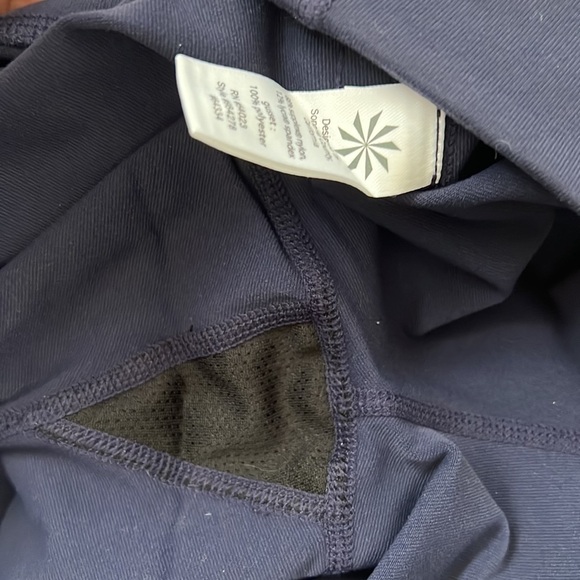 NEW! Athleta City Limits Blue Stripe Tights Mid Rise size XS - Picture 4 of 5